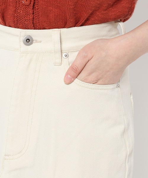 mysty woman（ミスティウーマン）の「硫化染めツイルナロースカート　666542（スカート・レディース・ベージュ/アイボリー・SMALL/MEDIUM）」の10枚目の写真