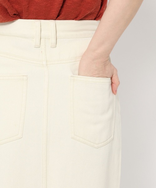 mysty woman（ミスティウーマン）の「硫化染めツイルナロースカート　666542（スカート・レディース・ベージュ/アイボリー・SMALL/MEDIUM）」の7枚目の写真