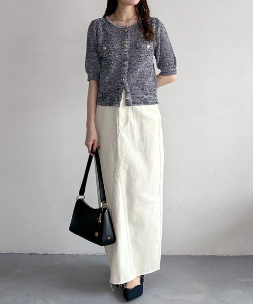 mysty woman（ミスティウーマン）の「硫化染めツイルナロースカート　666542（スカート・レディース・ベージュ/アイボリー・SMALL/MEDIUM）」の16枚目の写真