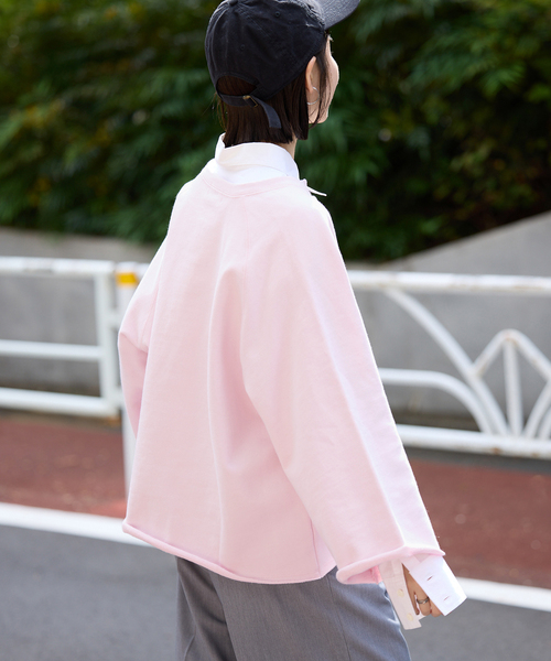 SLOBE IENA（スローブイエナ）の「《追加》裏毛スキッパープルオーバー（スウェット・レディース・グレー/ピンク系その他・FREE）」の11枚目の写真