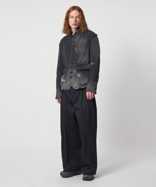 KHOKI(コッキ)の「<KHOKI for UNITED ARROWS & SONS> TUCK PANTS/パンツ(チノパンツ・メンズ・ホワイト/ネイビー・1/2/0/3)」の2枚目の写真