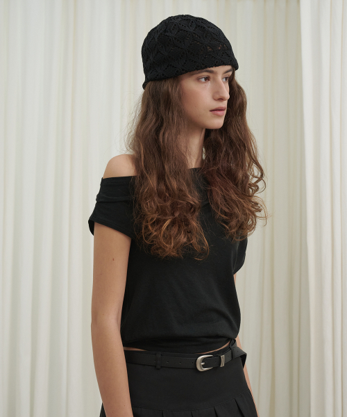 MARROT(マロット)の「ドレープアシンメトリーティー_ブラック(Tシャツ/カットソー・レディース・ブラック・SMALL/MEDIUM)」の5枚目の写真