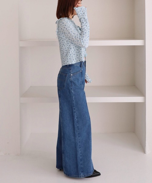 archives（アルシーヴ）の「小花柄シャーリングビスチェカットアンサンブル（アンサンブル・レディース・ブルー/アイボリー/ネイビー・MEDIUM）」の20枚目の写真