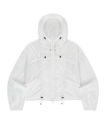 W SHRRING LIGHT WINDBREAKER - WHITE
