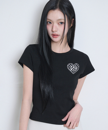 ILLIGO | 129ドットフィッティッドTシャツブラック(Tシャツ/カットソー)