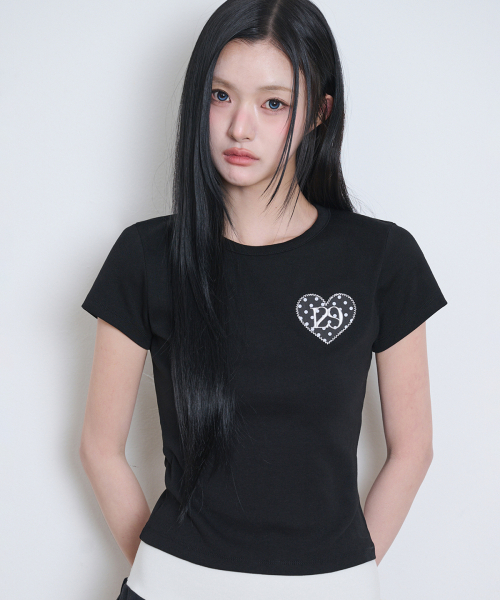 ILLIGO（イリゴ）の「129ドットフィッティッドTシャツブラック（Tシャツ/カットソー・レディース・その他・OS）」の5枚目の写真
