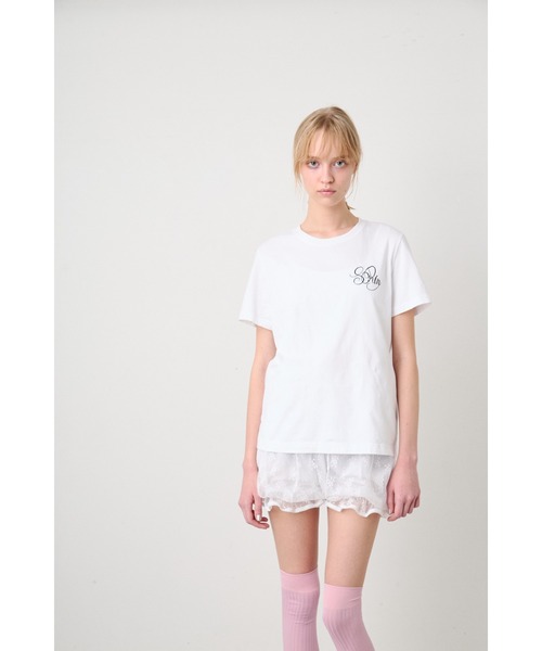 SORIN（ソリン　）の「Embroidered Basic Tshirt/エンブロイダード ベーシックTシャツ（Tシャツ/カットソー・レディース・ホワイト/ライトブルー/グレー・38）」の5枚目の写真