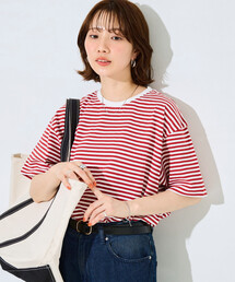 限定展開 ビッグシルエット 半袖 ボーダー Tシャツ