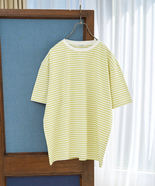 FREAK'S STORE(フリークスストア)の「限定展開 ビッグシルエット 半袖 ボーダー Tシャツ(Tシャツ/カットソー・レディース・イエロー/ネイビー/ブラック/レッド/ブラウン/チャコールグレー・フリ-)」の19枚目の写真