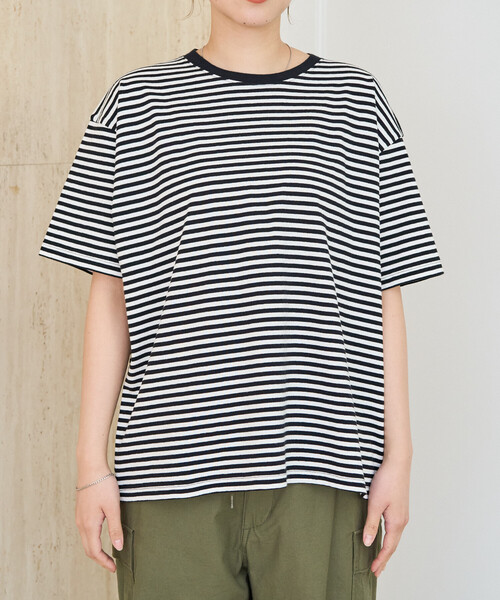 限定展開 ビッグシルエット 半袖 ボーダー Tシャツ（Tシャツ