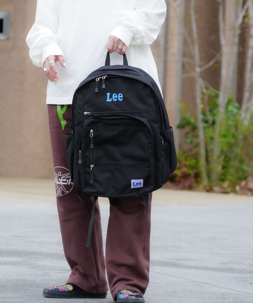 Lee(リー)の「【Lee/リー】14ポケット 多機能バックパック 撥水 リュック 大容量 約35.5L(バックパック/リュック・レディース・ホワイト/ピンク/ブルー・FREE)」の19枚目の写真