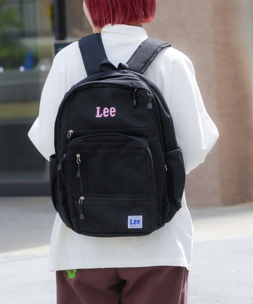 Lee(リー)の「【Lee/リー】14ポケット 多機能バックパック 撥水 リュック 大容量 約35.5L(バックパック/リュック・レディース・ホワイト/ピンク/ブルー・FREE)」の22枚目の写真