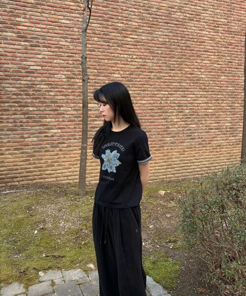 BEGIN202（ビギン202）の「(Woman) ドライフラワークロップロールアップTシャツ[ブラック]（Tシャツ/カットソー・レディース・その他・FREE）」の13枚目の写真