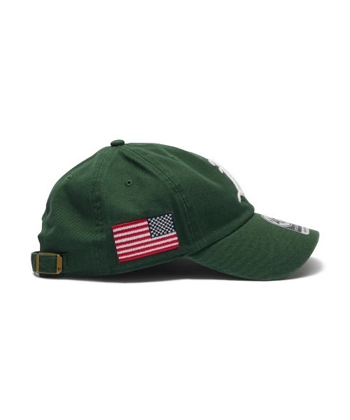 '47（フォーティーセブン）の「フォーティーセブン【47】- クリーンナップ オークランド・アスレチックス キャップ【OAKLAND ATHLETICS - CLEAN UP HERITAGE GREEN 14920526 47A-CLP-B-HTRGW18GWS-DGB】（キャップ・メンズ・グリーン・ONE SIZE）」の3枚目の写真