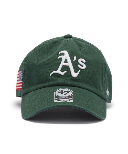'47（フォーティーセブン）の「フォーティーセブン【47】- クリーンナップ オークランド・アスレチックス キャップ【OAKLAND ATHLETICS - CLEAN UP HERITAGE GREEN 14920526 47A-CLP-B-HTRGW18GWS-DGB】（キャップ・メンズ・グリーン・ONE SIZE）」の4枚目の写真
