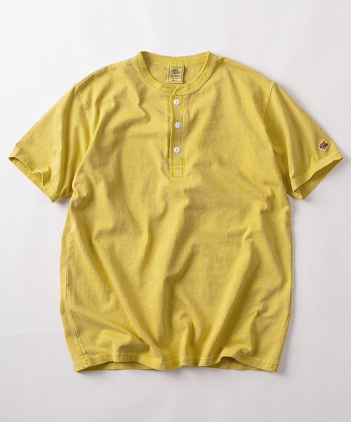 JEMORGAN（ジェーイーモーガン）の「【87】【JEMORGAN/ジェーイーモーガン】ピグメント加工 ヘンリーネック 半袖Tシャツ/無地T/インナーウェア/アメカジ/26SS新作（Tシャツ/カットソー・メンズ・ホワイト/ブラック/パープル/サックスブルー/イエロー/オリーブ/ダークブルー/レッド/ブラウン・S/M/L/XL）」の22枚目の写真