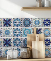 NOLITA LABORATORY（ノリータラボラトリー）の「【 NOLITA / ノリータ 】貼るだけ タイルシール 20枚セット モロッカン風 北欧デザイン 防水 キッチン 洗面所 DIY リメイクシート 10×10cm（インテリア雑貨）」