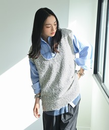 STYLE DELI | 【BLK001】ツイード風ミックススラブプルオーバー(ニット/セーター)