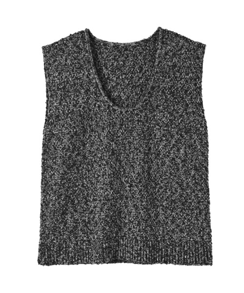 STYLE DELI（スタイルデリ）の「【BLK001】ツイード風ミックススラブプルオーバー（ニット/セーター・レディース・ミックスグレー/ブラック・FREE）」の21枚目の写真