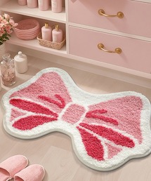 almo（アルモ）の「【Bls】【ZA】【Bling Leads】リボンフロアマット(BL)（インテリア雑貨）」