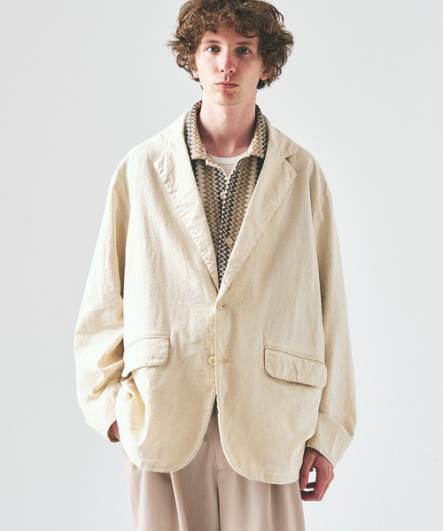 417 EDIFICE（フォーワンセブンエディフィス）の「ガーメントウォッシュ シャツジャケット（テーラードジャケット・メンズ・ネイビー/アイボリー・MEDIUM/LARGE）」の9枚目の写真