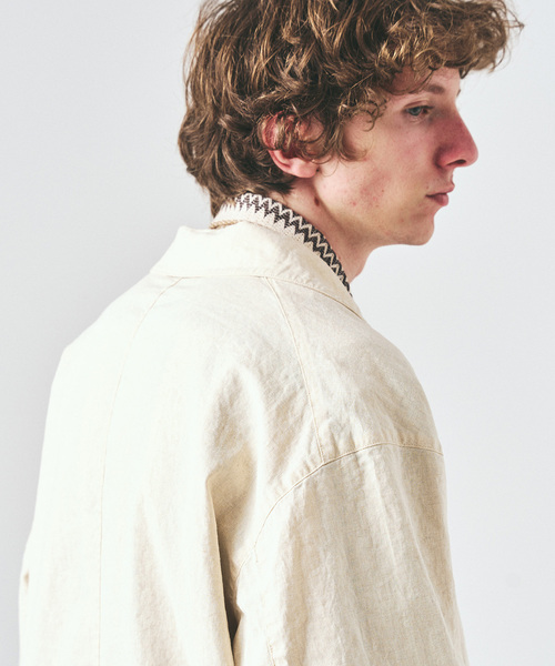 417 EDIFICE（フォーワンセブンエディフィス）の「ガーメントウォッシュ シャツジャケット（テーラードジャケット・メンズ・ネイビー/アイボリー・MEDIUM/LARGE）」の14枚目の写真