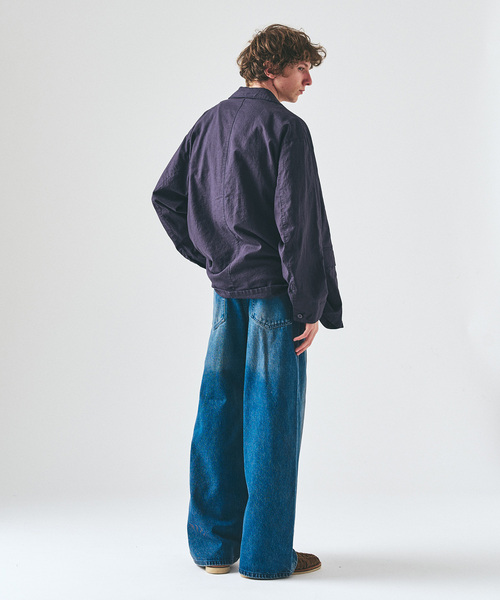 417 EDIFICE（フォーワンセブンエディフィス）の「ガーメントウォッシュ シャツジャケット（テーラードジャケット・メンズ・ネイビー/アイボリー・MEDIUM/LARGE）」の18枚目の写真