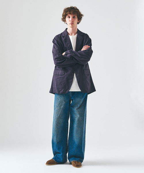 417 EDIFICE（フォーワンセブンエディフィス）の「ガーメントウォッシュ シャツジャケット（テーラードジャケット・メンズ・ネイビー/アイボリー・MEDIUM/LARGE）」の19枚目の写真