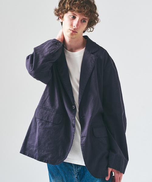 417 EDIFICE（フォーワンセブンエディフィス）の「ガーメントウォッシュ シャツジャケット（テーラードジャケット・メンズ・ネイビー/アイボリー・MEDIUM/LARGE）」の21枚目の写真