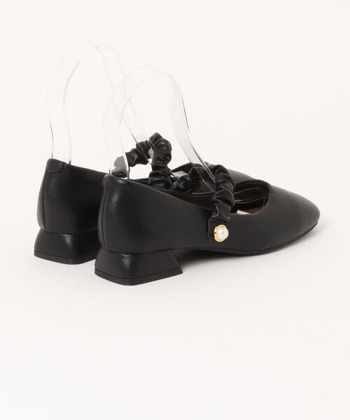 VIBGYOR（ヴィブジョー）の「【DUSTO】"レディース ギャザーストラップ パンプス"(MA)（パンプス・レディース・ベージュ/ベージュ系その他/ブラック・24/23.5/23）」の4枚目の写真