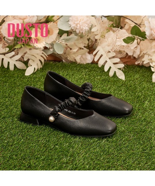 VIBGYOR（ヴィブジョー）の「【DUSTO】"レディース ギャザーストラップ パンプス"(MA)（パンプス・レディース・ベージュ/ベージュ系その他/ブラック・24/23.5/23）」の2枚目の写真