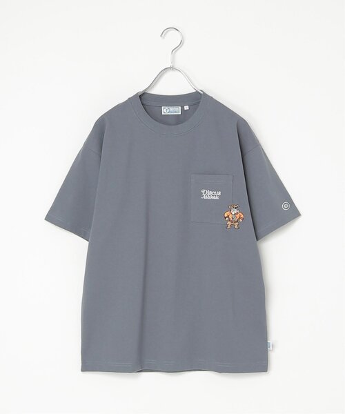 notch.（ノッチ）の「DISCUS ATHLETIC ディスカス アスレティック ワンポイント刺繍Tシャツ（Tシャツ/カットソー・レディース・ブラック/ホワイト/ダークネイビー/グレー・M）」の5枚目の写真