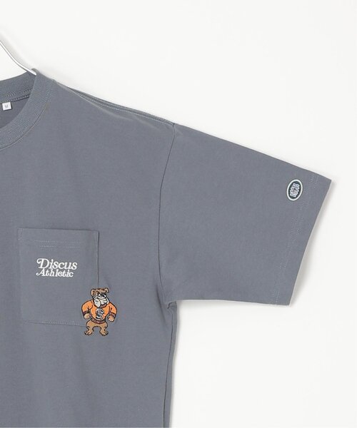 notch.（ノッチ）の「DISCUS ATHLETIC ディスカス アスレティック ワンポイント刺繍Tシャツ（Tシャツ/カットソー・レディース・ブラック/ホワイト/ダークネイビー/グレー・M）」の7枚目の写真