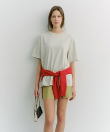 UNISEX LOOSE T-SHIRT_UDTS6A112_OATMEAL MELANGE