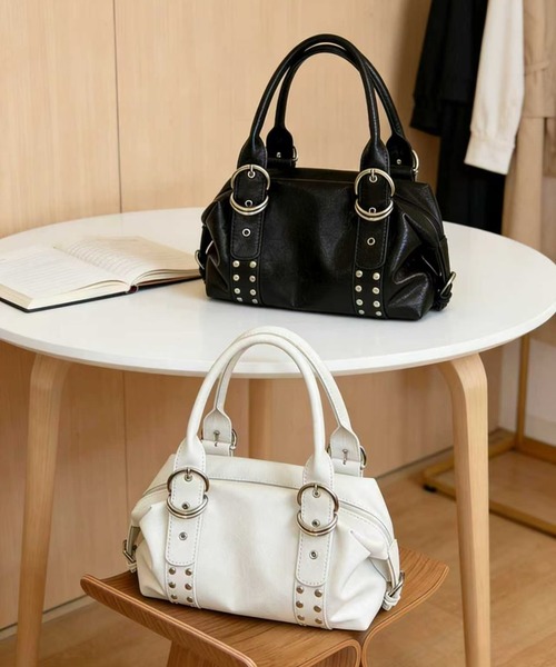 yuue' ( wear )(ユーイ)の「スタッズデザインショルダーバッグ(ショルダーバッグ・レディース・ブラック/ホワイト/ダークブラウン・FREE)」の9枚目の写真