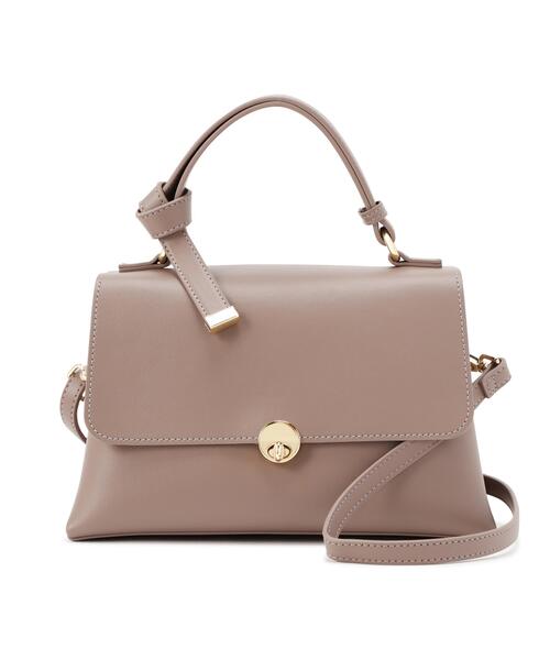 EDIT COLOGNE(エディットコロン)の「ノットワンハンドルトートバッグ(ショルダーバッグ・レディース・ブラウン系その他/オフホワイト/ブルー・フリ-)」の1枚目の写真