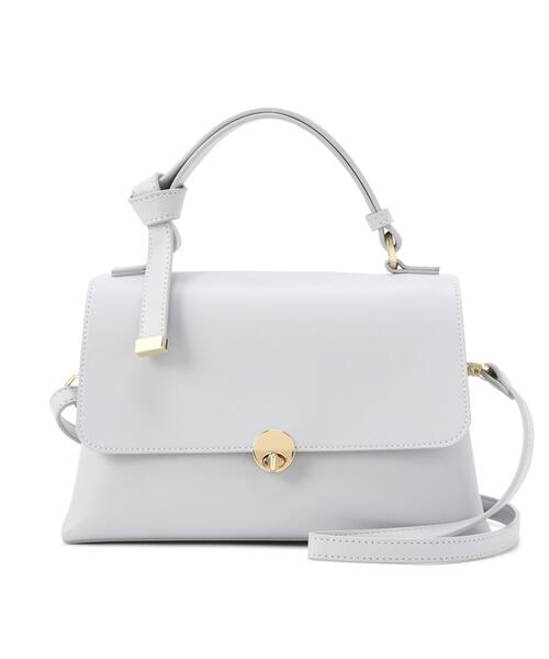 EDIT COLOGNE(エディットコロン)の「ノットワンハンドルトートバッグ(ショルダーバッグ・レディース・ブラウン系その他/オフホワイト/ブルー・フリ-)」の3枚目の写真