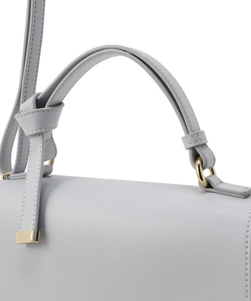 EDIT COLOGNE(エディットコロン)の「ノットワンハンドルトートバッグ(ショルダーバッグ・レディース・ブラウン系その他/オフホワイト/ブルー・フリ-)」の6枚目の写真