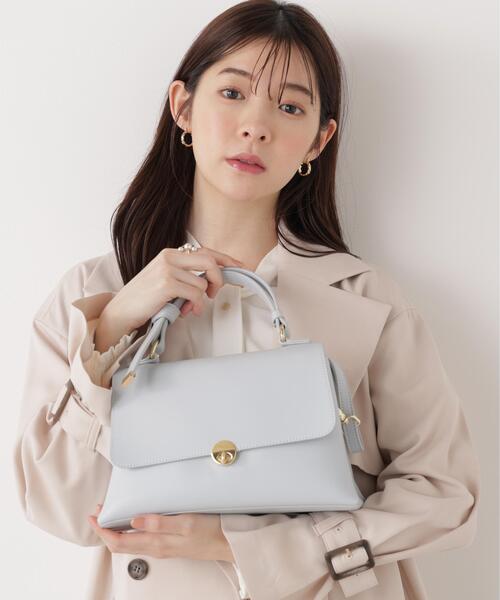 EDIT COLOGNE(エディットコロン)の「ノットワンハンドルトートバッグ(ショルダーバッグ・レディース・ブラウン系その他/オフホワイト/ブルー・フリ-)」の13枚目の写真