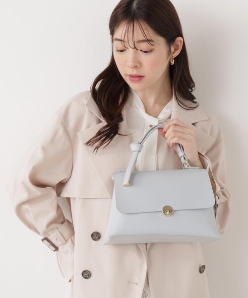 EDIT COLOGNE(エディットコロン)の「ノットワンハンドルトートバッグ(ショルダーバッグ・レディース・ブラウン系その他/オフホワイト/ブルー・フリ-)」の14枚目の写真