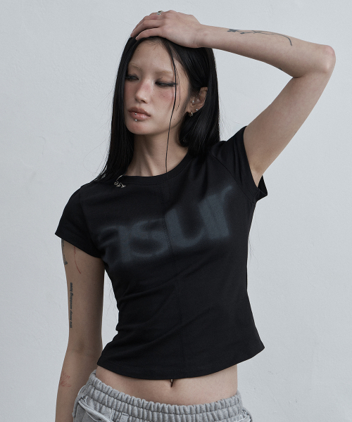 as you are(アズユーアー)の「AU ピアスキャップスリーブ ブラック(Tシャツ/カットソー・レディース・その他・OS)」の3枚目の写真