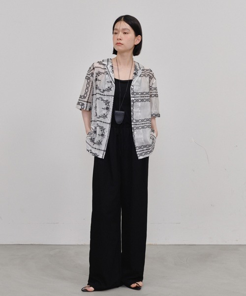 Shelly island（シェリーアイランド）の「総刺繍シアー半袖シャツ（シャツ/ブラウス・レディース・ブラック/ブラウン/その他/ホワイト・FREE）」の16枚目の写真