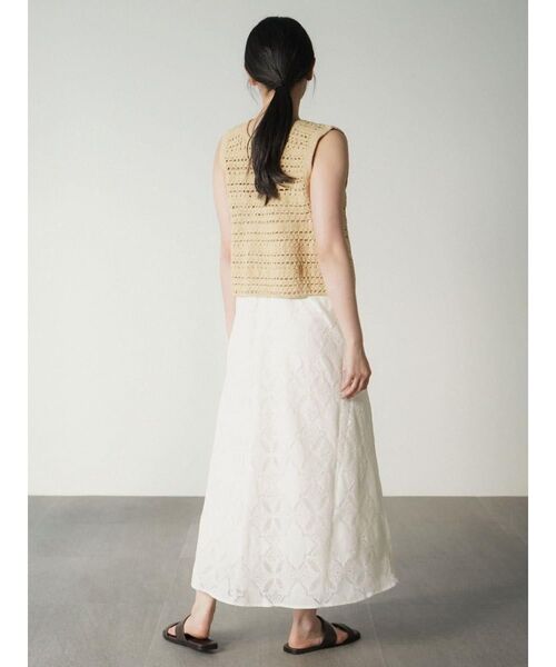 FIKA.(フィーカ)の「Leavers lace cami onepiece(ワンピース・レディース・ブラック/オフホワイト・MEDIUM)」の17枚目の写真