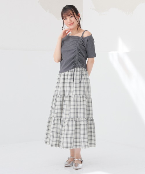 Honeys(ハニーズ)の「ワンショルダートップス(Tシャツ/カットソー・レディース・ヘザーチャコール/ブルー/ホワイト/ブラック・S/M/L)」の12枚目の写真