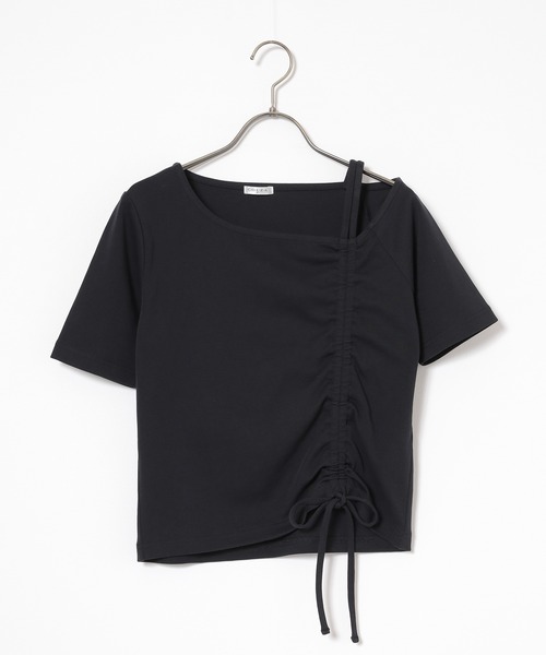 Honeys(ハニーズ)の「ワンショルダートップス(Tシャツ/カットソー・レディース・ヘザーチャコール/ブルー/ホワイト/ブラック・S/M/L)」の16枚目の写真