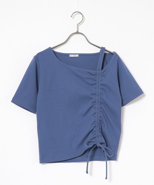 Honeys(ハニーズ)の「ワンショルダートップス(Tシャツ/カットソー・レディース・ヘザーチャコール/ブルー/ホワイト/ブラック・S/M/L)」の18枚目の写真