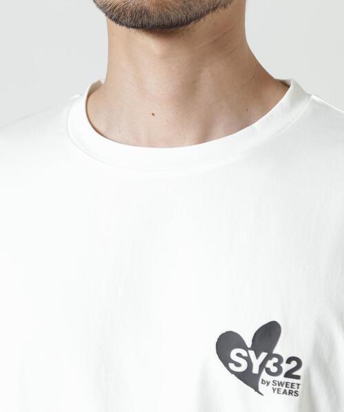 SY32 by SWEET YEARS(エスワイサーティトゥバイスィートイヤーズ)の「SY32 by SWEET YEARS/エスワイサーティトゥ バイ スィートイヤーズ/HEART MIX LOGO TEE(Tシャツ/カットソー・メンズ・ブラック/ホワイト・XL/L/M)」の12枚目の写真