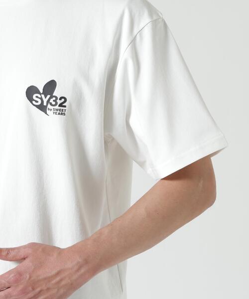 SY32 by SWEET YEARS(エスワイサーティトゥバイスィートイヤーズ)の「SY32 by SWEET YEARS/エスワイサーティトゥ バイ スィートイヤーズ/HEART MIX LOGO TEE(Tシャツ/カットソー・メンズ・ブラック/ホワイト・XL/L/M)」の11枚目の写真