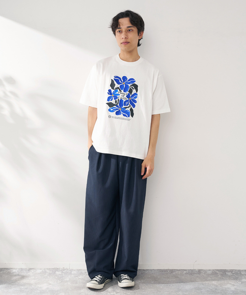 B.C STOCK（ベーセーストック）の「PLANET OF EARTH FLOWER EMB TEE（Tシャツ/カットソー・メンズ・ライトグレー/ホワイト/チャコールグレー/アイボリー・LARGE/MEDIUM）」の21枚目の写真