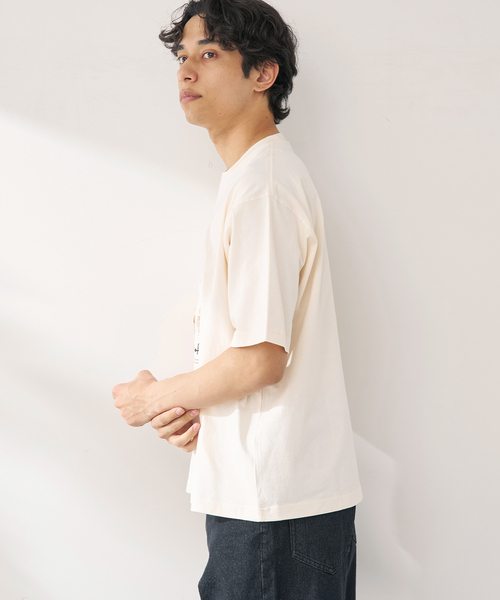 B.C STOCK（ベーセーストック）の「PLANET OF EARTH FLOWER EMB TEE（Tシャツ/カットソー・メンズ・ライトグレー/ホワイト/チャコールグレー/アイボリー・LARGE/MEDIUM）」の16枚目の写真